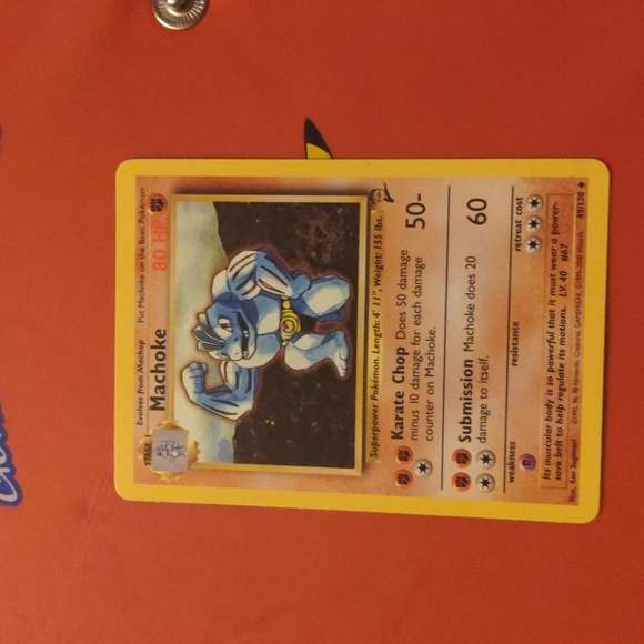 Pokemon 2nd Edition 1995 Machoke 1990s Base Set - Picture 3 of 4